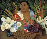 Diego Rivera Famous Paintings - Flower Seller